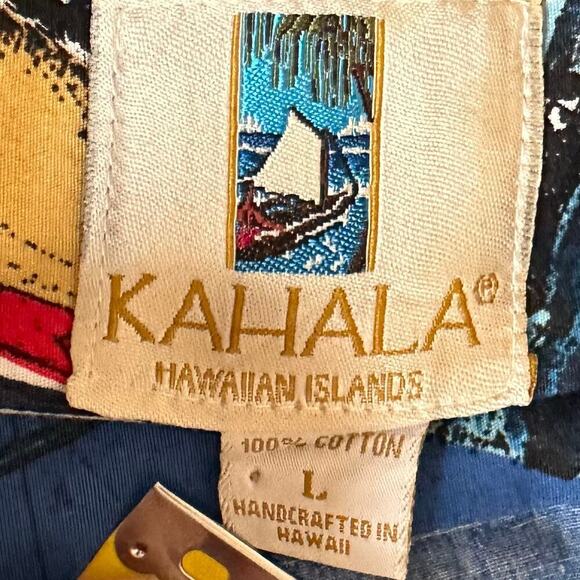 Vintage Kahala Hawaiian Islands America’s Cup Camp Shirt Large - Picture 3 of 7